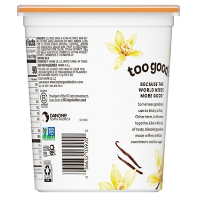 Too Good & Co. Vanilla Low Fat Lower Sugar Gluten Free Greek Yogurt - 32 Oz - Image 2