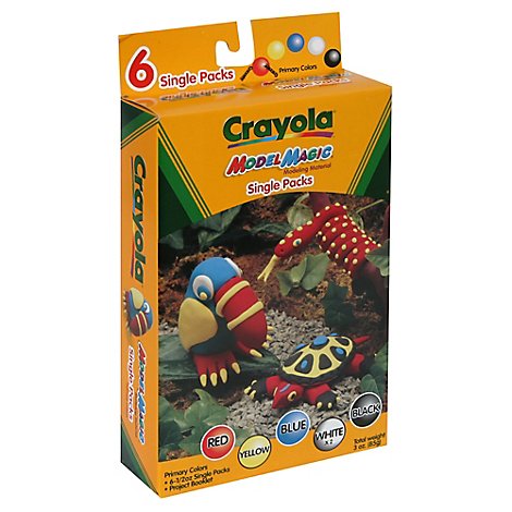 Crayola Model Magic Modelling Material Single Packs Primary Colors - 3 Oz