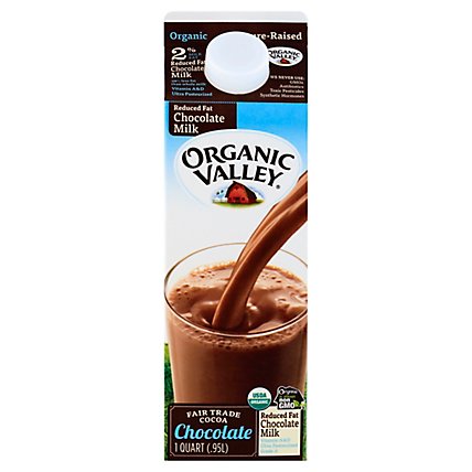 Organic Valley Milk Organic Reduced Fat 2% Milkfat Chocolate 1 Quart - 0.95 Liter - Image 3