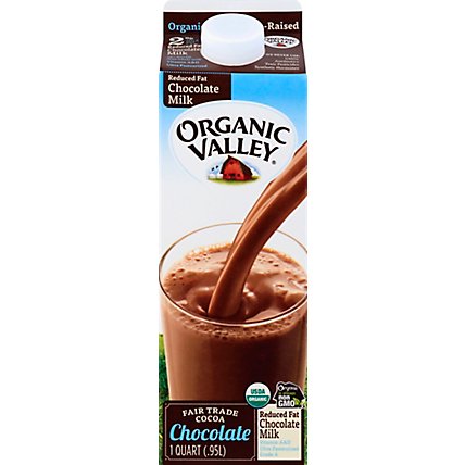 Organic Valley Milk Organic Reduced Fat 2% Milkfat Chocolate 1 Quart - 0.95 Liter - Image 2