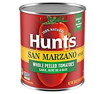 Hunts Tomatoes Whole Peeled San Marzano Style Garlic Olive Oil & Basil - 28 Oz