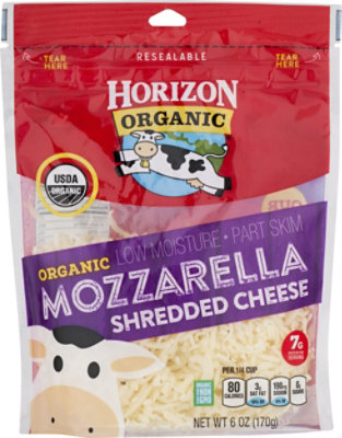 Horizon Organic Cheese Organic Shredded Mozzarella Low Moisture Part ...