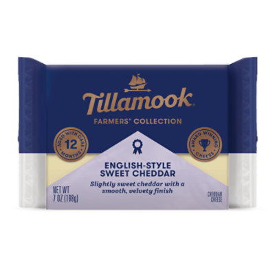 Tillamook Farmers Collection English Style Sweet Cheddar Cheese Block - 7 Oz
