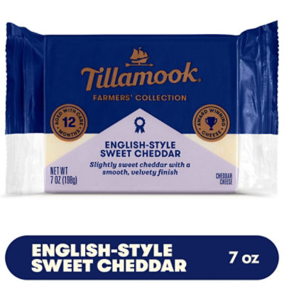 Tillamook Farmers Collection English Style Sweet Cheddar Cheese Block - 7 Oz