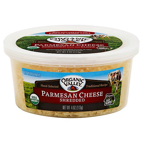 Organic Valley Organic Cheese Shredded Parmesan - 4 Oz