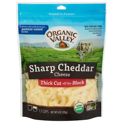 Organic Valley Organic Cheese Finely Shredded Sharp Cheddar - 6 Oz - Image 3