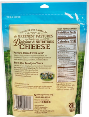 Organic Valley Organic Cheese Finely Shredded Sharp Cheddar - 6 Oz - Image 6