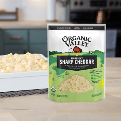 Organic Valley Organic Cheese Finely Shredded Sharp Cheddar - 6 Oz - Image 4
