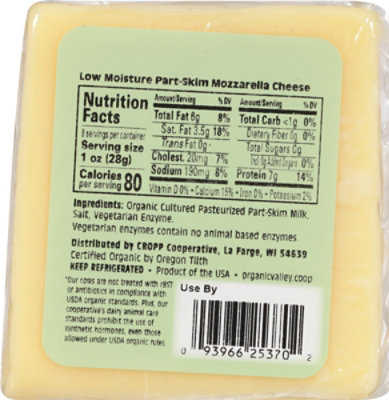 Organic Valley Organic Cheese Mozzarella - 8 Oz - Image 5