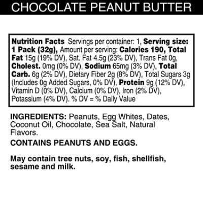 RX Nut Butter Peanut Butter Chocolate Protein Snack - 1.13 Oz - Image 5