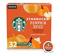 Starbucks Coffee K-Cup Pods Flavored Pumpkin Spice Limited Edition Box - 32 Count