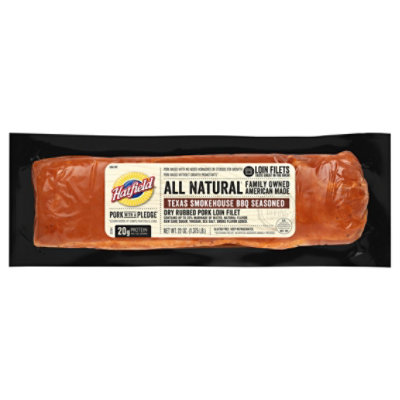 Hatfield Pork Loin Filet Dry Rub Seasoned Texas Smokehouse - 22 Oz - Image 1