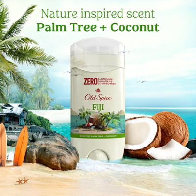 Old Spice Aluminum Free Mens Deodorant Fiji with Palm Tree Twin Pack - 2-3 Oz - Image 4