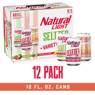 Natural Light Hard Seltzer Variety Pack Cans - 12-12 Fl. Oz.