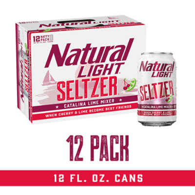 Natural Light Catalina Lime Mixer Hard Seltzer Cans - 12-12 Fl. Oz.