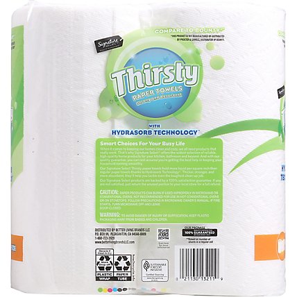 Signature Select Paper Towel Thirsty Strong Absorbent - 2 Roll - Image 4