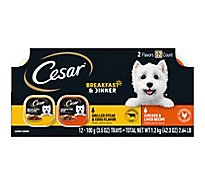 Cesar Classics Canine Cuisine Breakfast & Dinner Variety Pack - 12-3.5 Oz