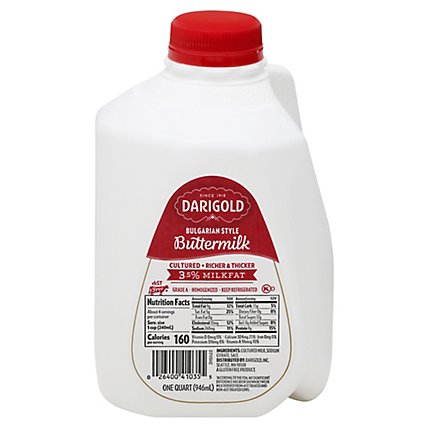 Darigold Buttermilk Bulgarian Style 3.5% Milkfat 1 Quart - 946 Ml - Image 1