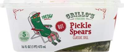 Grillos Pickles Spears Classic Dill Hot - 16 Fl. Oz. - Image 2