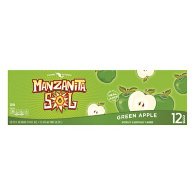 Manzanita Soda Sol Green Apple - 12-12 Fl. Oz. - jewelosco