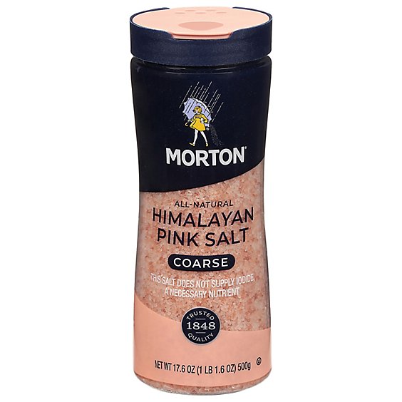 Morton Salt Himalayan Pink Coarse All Natural - 17.6 Oz