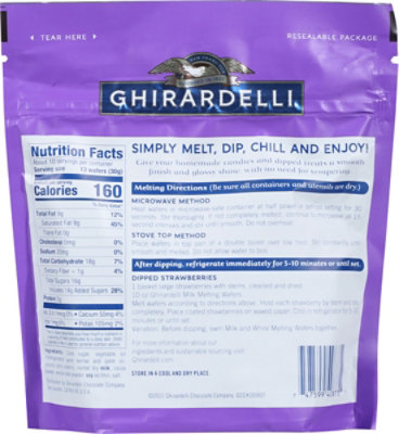 Ghirardelli Premium Baking, Milk Chocolate Melting Wafers - 10 Oz - Image 6