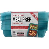 GoodCook Containers + Lids Meal Prep 2 Compartment 3 Cup - 10 Count - Image 2