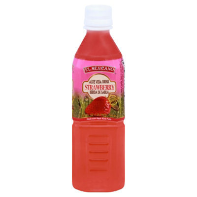El Mexicano Aloe Vera Drink Strawberry - 16.9 Fl. Oz. - Image 3