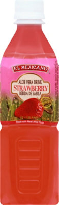 El Mexicano Aloe Vera Drink Strawberry - 16.9 Fl. Oz. - Image 2