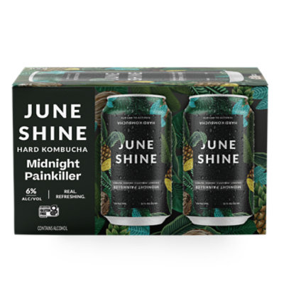 JuneShine Midnight Painkiller Hard Kombucha - 6-12 Fl. Oz. - Image 1