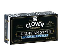 Clover Sonoma Butter European Style Unsalted - 8 Oz