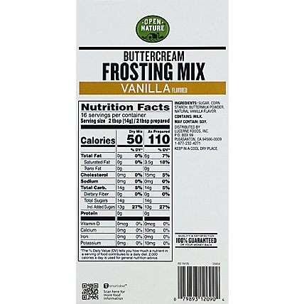 Open Nature Frosting Mix Buttercream Vanilla - 8 Oz - Image 3
