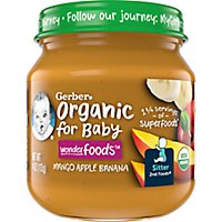 Gerber 2nd Foods Organic Mango Apple Banana Baby Food Jar - 10-4 Oz - Image 1