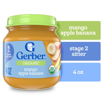 Gerber 2nd Foods Organic Mango Apple Banana Baby Food Jar - 10-4 Oz