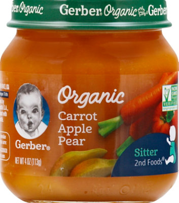 Gerber 2nd Foods Organic Carrot Apple Pear - 4 Oz - Image 2