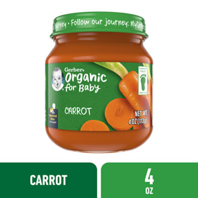 Gerber 1st Foods Organic Carrot Baby Food - 4 Oz - Image 1