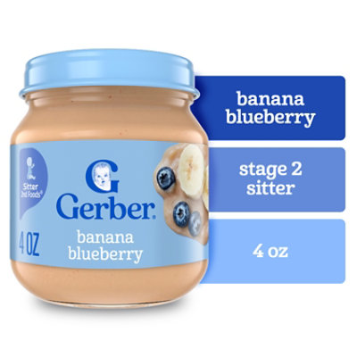 Gerber 2nd Foods Natural Banana Blueberry Baby Wonder Food Jar - 4 Oz - Image 1