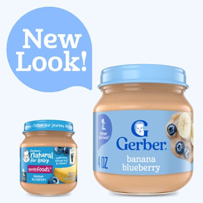 Gerber 2nd Foods Natural Banana Blueberry Baby Wonder Food Jar - 4 Oz - Image 3