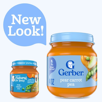 Gerber 2nd Foods Natural Pear Carrot Pea Baby Food Jar - 4 Oz - Image 3