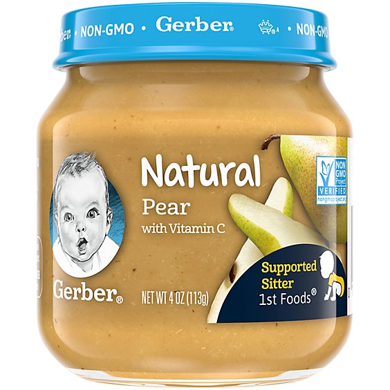Gerber 1st Foods Natural Pear Baby Food Jar - 10-4 Oz