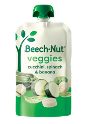 Beech-Nut Veggies Stage 2 Zucchini Spinach & Banana Baby Food - 3.5 Oz