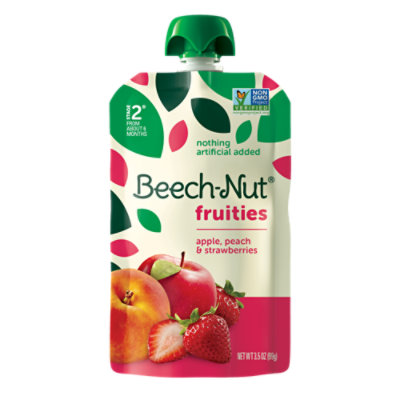 Beech-Nut Baby Food Fruities Stage 2 Apple Peach & Strawberry - 3.5 Oz