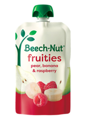 Beech-Nut Fruities Stage 2 Pear Banana & Raspberries Baby Food - 3.5 Oz - Image 2
