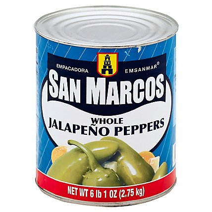 San Marcos Jalapeno Peppers Whole - 97 Oz - Image 1