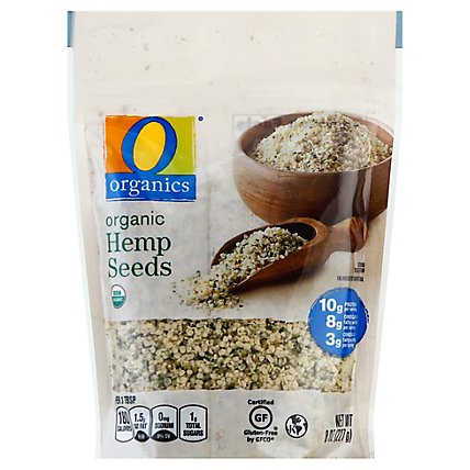 O Organics Hemp Seeds Raw - 8 Oz - Image 1