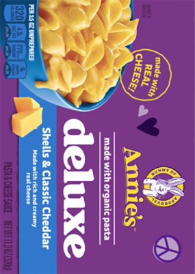 Annies Pasta Deluxe Mac & Cheese Shells & Classic Cheddar - 11.3 Oz - Image 6