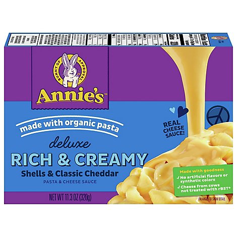 Annies Pasta Deluxe Mac & Cheese Shells & Classic Cheddar - 11.3 Oz