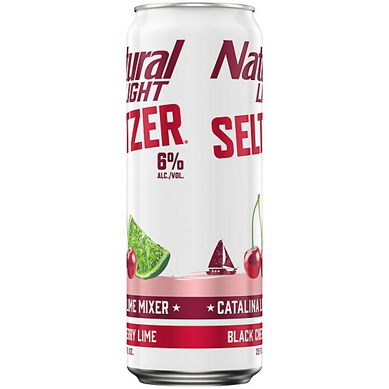 Natural Light Seltzer Catalina Lime Mixer Black Cherry Lime Seltzer Can - 25 Fl. Oz.