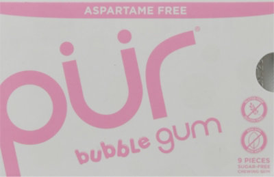 PUR Bubble Gum Aspartame Free Sugar Free - 9 Count - Image 1