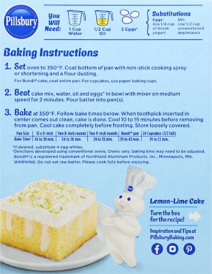 Pillsbury Moist Supreme Cake Mix Premium Lemon - 15.25 Oz - Image 6